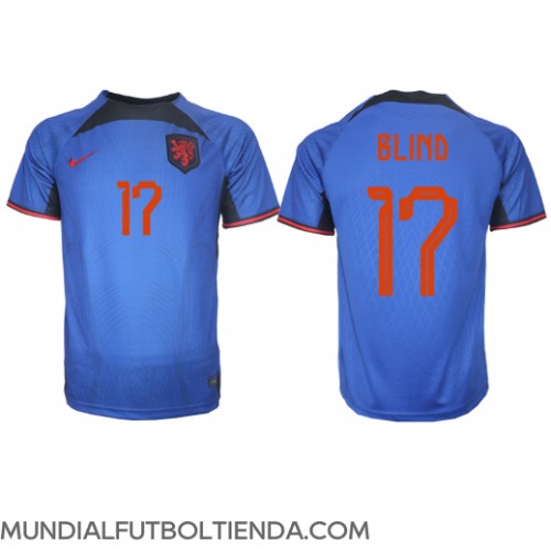 Camiseta Países Bajos Daley Blind #17 Segunda Equipación Replica Mundial 2022 mangas cortas